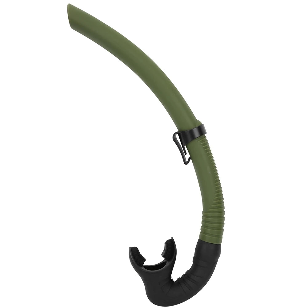 "DiveFisherBase® – Tubo de snorkel profesional de silicona para pesca submarina, apnea y buceo"