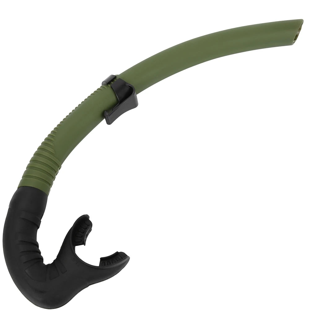 "DiveFisherBase® – Tubo de snorkel profesional de silicona para pesca submarina, apnea y buceo"